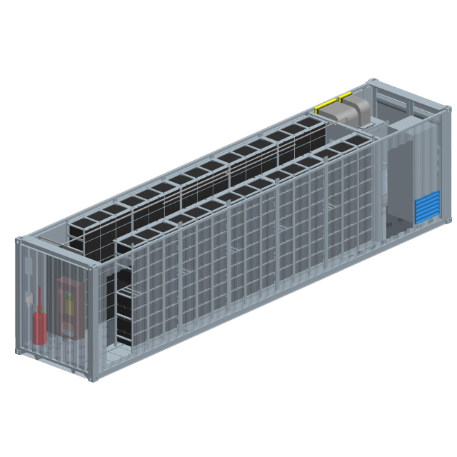 Sistema de almacenamiento de energía en contenedores Contenedor refrigerado por líquido de 20 pies