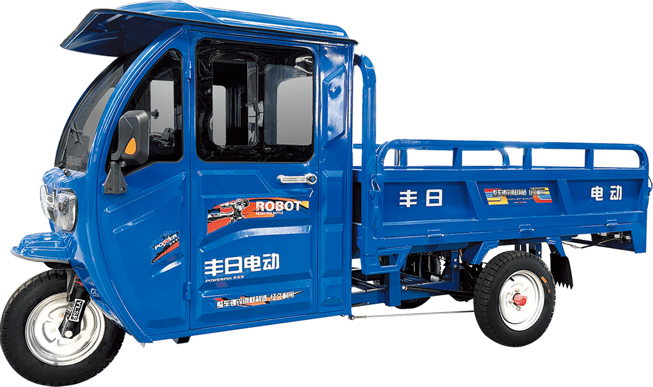 Triciclo de carga eléctrico de cabina cerrada serie Fengyun con gran capacidad de carga